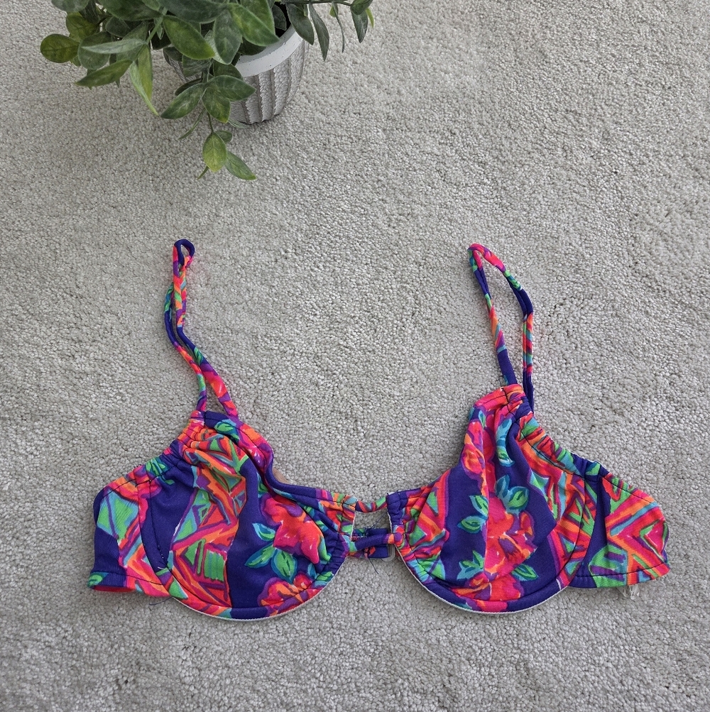 🩵Vintage Neon Bikini Top